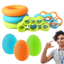 Hand Stretcher | Grip Strength Trainer - Grip Trainer Finger Stretcher Exerciser Hand Gripper Strength Ring Stress Ball for Musician