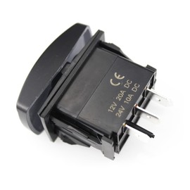 Kit combinado de interruptor basculante y relé de intermitente para ATV, UTV, RV, barco, todoterreno, camión, tractor, motocicleta, 4 pines, IP67, interruptor interno universal de motor