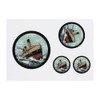 4 x 'Sinking Ship in Circle Frame' Temporary Tattoos -