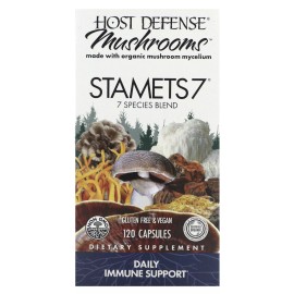 Fungi Perfecti Host Defense Mushrooms - Stamets 7 - Species Blend - 120 Capsules - Best 12/2025