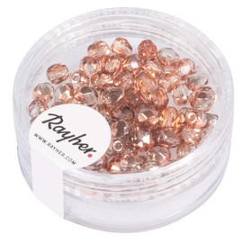 Rayher 14200638 Glass Cut Bead, 4 mm Diameter