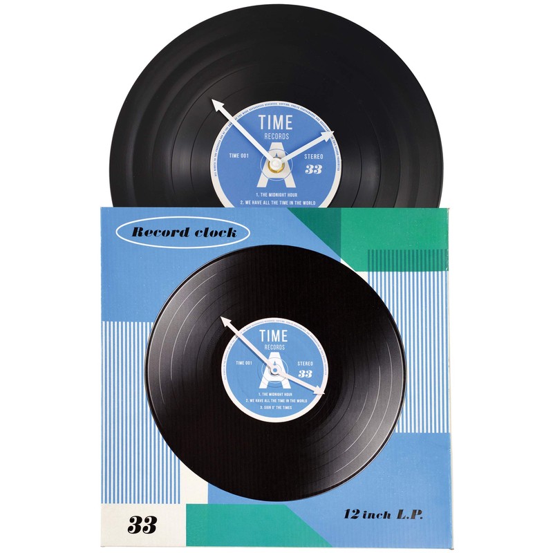 Rex London 12" Time Records Vinyl Wall Clock