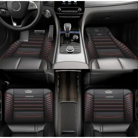 Unbranded Floor Mats, 4-Piece All-Weather Car Mat with Universal Fit Design, Durable Rubbe