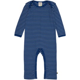 loud + proud Unisex Baby Derby Rib, GOTS Certified Jumpsuit, Ultramarine