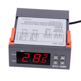 POWERTOOL 220V Temperature Controller Thermostat, Digital Temperature Thermostat STC-1000 Controller -50℃~110℃ Heating Cooling