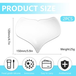 SGERUFZ 2 Pcs Wiederverwendbare Silikonpads gegen Brustfalten, Silikon Brustpolster, Dekollete Anti Falten Pads, Glätten Sie Ihre Haut, für Frauen und Mädchen