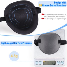 2PCS Eye Patch, Medical Eye Patches for Adults Kids Adjustable Eyepatch for Right/Left Eye, Amblyopia Lazy Eye Patch