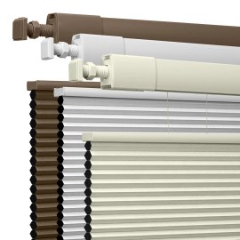 Smart Home Window Blinds No Tools No Drilling Install Cellular Shades Top Down Bottom up Honeycomb Blindscolor: Light Filtering White, size: 33.5"W x 64"H