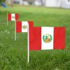 Anley Peru Mini Flag 12 Pack - Hand Held Small