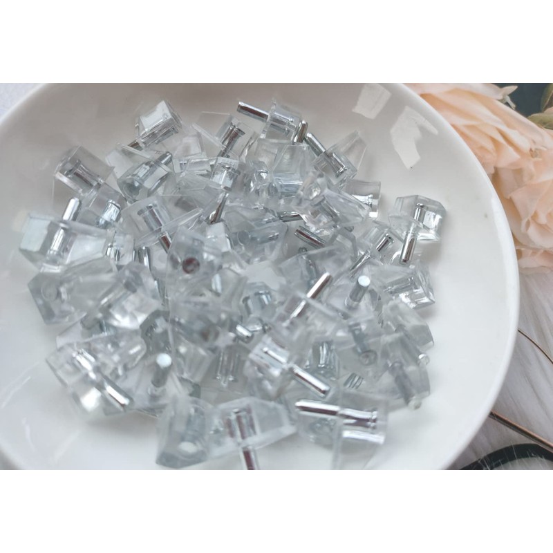 1/8 Inch 3mm Clear Shelf Support Pegs Plastic Cabinet Shelf