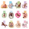 Svalor Magnetische Lesezeichen, 12 Stück Lesezeichen Kinder, Pferd Magnetische Lesezeichen