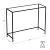 VASAGLE 39.4 Inches Console Table, Tempered Glass Sofa Table, Modern