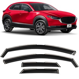 Voron Glass in-Channel Extra Durable Rain Guards for Mazda CX-30 2020-2025, Window Deflectors, Vent Window Visors, 4 Pieces - 200428