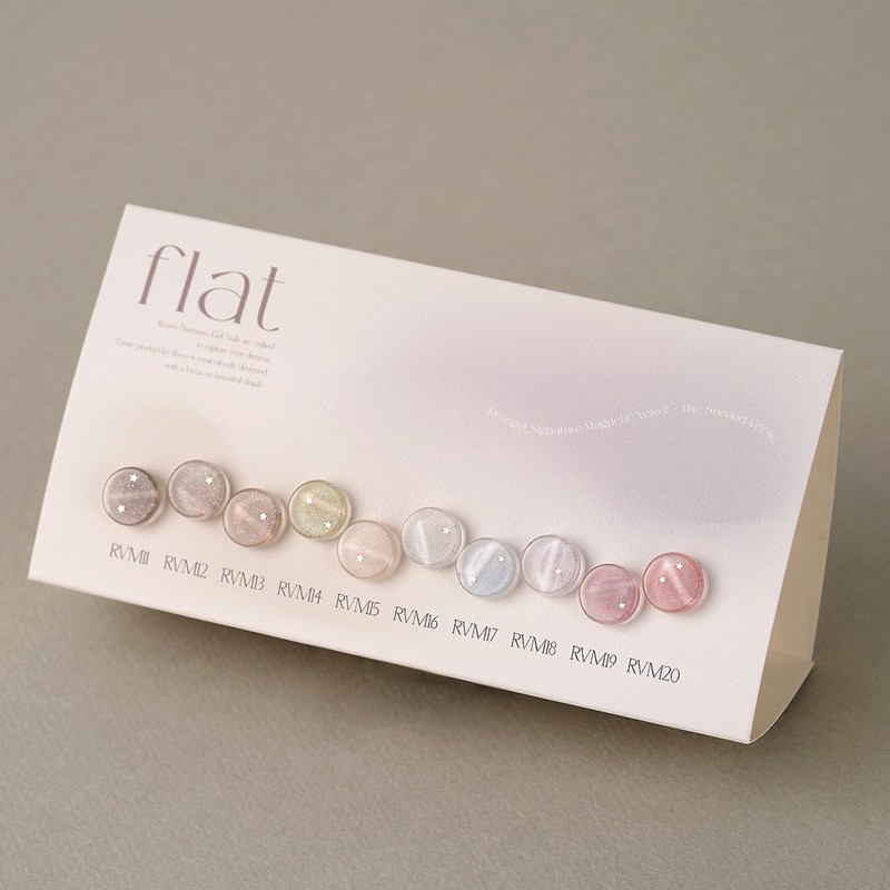 classic nail Revzel Flat Velvet Magnet Gel + 30 parts