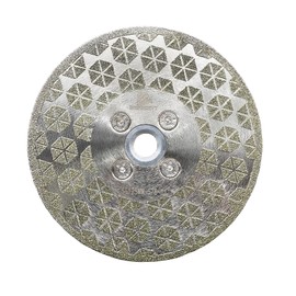 Electroplated Diamond Cutting Grinding Disc,BRSCHNITT 5 inch 125mm for Granite Marble Double Side Coated Diamond Grinding Wheel with 5/8-11 Flange