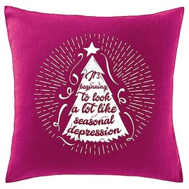 Hippowarehouse it's beginning to look a lot like seasonal depression Printed bedroom accessory cushion cover case 41x41cm