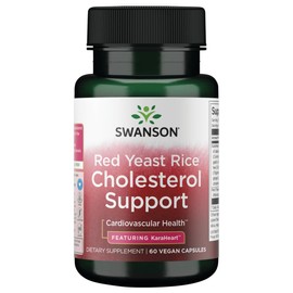 Swanson Red Yeast Rice Cholesterol Support - Featuring Karaheart 60 Vegan Caps