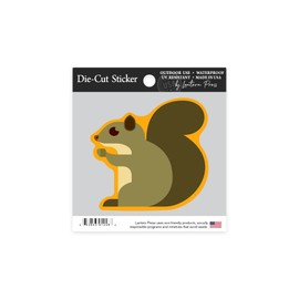 Die Cut Sticker Gray Squirrel, Geometric, Contour Vinyl Sticker 1 to 3 inches (Waterproof Decal for Cars, Water Bottles, Laptops, Coolers), Small
