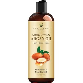 Handcraft Blends Aceite de argán marroquí - 8 onzas líquidas - 100% puro y natural - Aceite portador de primera calidad para piel y cabello - Cabello 
