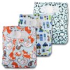Littles & Bloomz, Reusable Pocket Cloth Nappy, Fastener: Hook-Loop, Set