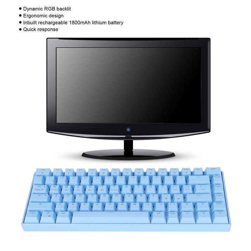 Mechanical Keyboard 82 Keys RGB Three Modes Support Wireless 2.4G