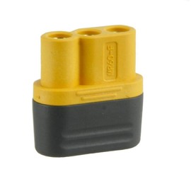VUNIVERSUM 2 Paar 4 Stück Premium MR60 3Pin Goldstecker Stecker Buchse für Multirotor Copter Brushless Motor auf Regler ESC Verpolungsicher Male Female Steckverbindung 60A Modellbau