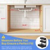 Under Sink Organizer, 2-Pack 3-Tier Thickened Metal Pull out Cabinet