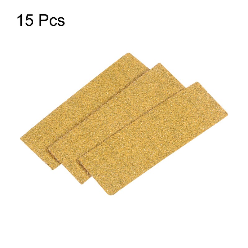 HARFINGTON 15pcs Micro Sander Paper 40 Grit 3.5x1.2 Inch Mini