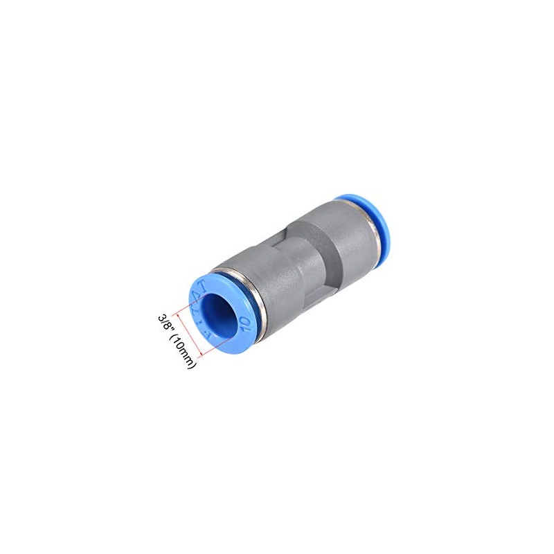 sourcing map Straight Push Connectors 10mm Quick Release Pneumatic Connector