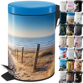 Sanilo Cosmetic Bin 3 L with Soft-Close Mechanism, Many New Bathroom Bins to Choose From, Waste Bin with Inner Container for Any Bathroom (Thin)