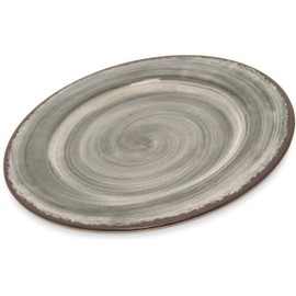 Carlisle FoodService Products Mingle Plastic Dinner Plate, Melamine Plate for Catering, Restaurants, 11 Inches, Smoke