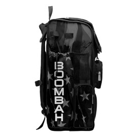 Boombah Superpack Bat Bag - Backpack Version (no wheels) - Holds 4 Bats - USA Delta Charcoal/Black/White