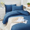 HYMOKEGE Teal Twin XL Comforter Set Seersucker 5 Pieces, All