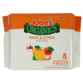 Jobe’s Organics Garden Fertilizer Spikes, Easy Plant Care Fertilizer for Fruit and Citrus Plants and Trees, 8 Count