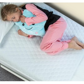 Bedwetz® Potty Training Bed Pads, 100% Waterproof Mattress Protector, Size 86cm x 91cm (plus tucks) for Single and Toddler Bed Wetting Sheets, Non Slip Mat, UK Brand, Plain Design.