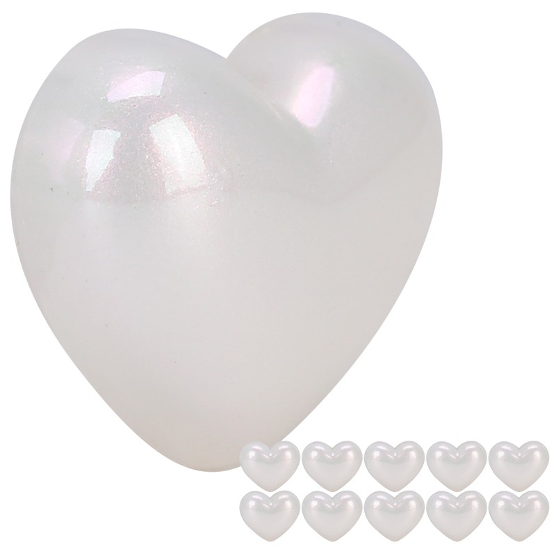 10pcs Heart Beads Imitation Pearls Beads Nail Art Decoration DIY