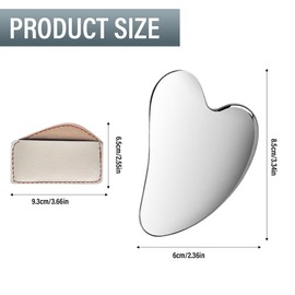 Gua Sha Stone, Stainless Steel Gua Sha Stone, Gua Sha Face Tools Made of Stainless Steel, Guasha Scraping Massage Tool, for Face, Chin & Jaw, Body Gua Sha for Muscle Tension