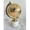 Globe NWT Glass Globe On Marble Alabaster Stand Mirrored Gold