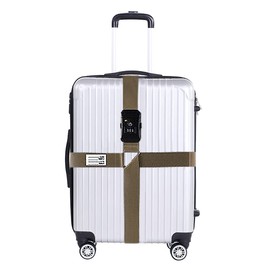 Suitcase Strap with Combination Lock, TSA Suitcase Strap, Address Tag, Adjustable Cross Strap with Luggage Tag, Colourful Luggage Strap, Luggage Strap for 20-32 Inch Travel Suitcase, Travel