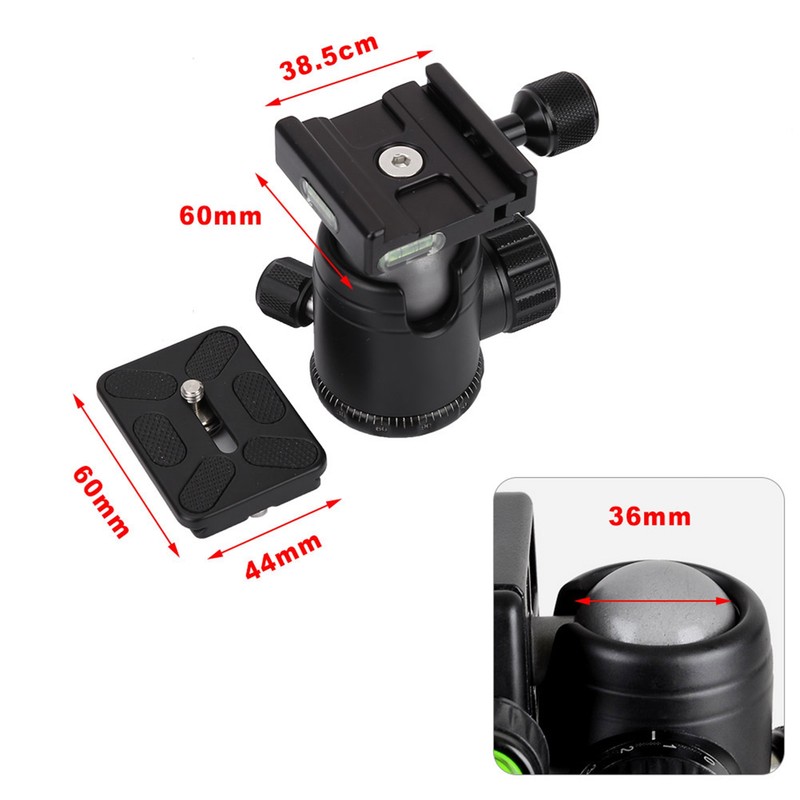 360 Horizontal Rotation Panoramic Camera Tripod Ball Head 36mm Ball