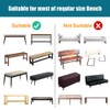 Tookie PU Leather Soft Stretch Dining Bench Cover, Waterproof Elastic