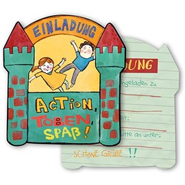 6 Invitation Cards Indoor Playground Ideal for Overnight/Party/DH/for Children's Birthday Party Invitations Card Party