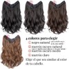 Extensiones de Cabello Ondulado con Clip 2 Piezas 45 cm