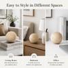 Artisanal Abode Natural Travertine Decorative Sphere, 3.94 Inch Stone Ball