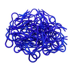 50 Pack Treehobby Universal Bent Springy R Pins RC Car Body Shell Clips Compatible with 1/10 RC Car Truck Buggy Crawler Short Course Replacement Spare Part (Blue)
