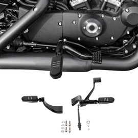 TCMT Mid Controls Kit Foot Peg Lever For Harley Sportster 883 1200 48 72 14-Up Black