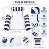 4-in-1 Inflatable Water Hammock Pool Float – Striped PVC Floating