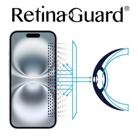 RetinaGuard Anti Blue Light Screen Protector for iPhone 16 Plus/iPhone 15 Plus, Blocks Harmful Blue Light, Reduce Eye Fatigue and Protect Your Eyes (6.7")