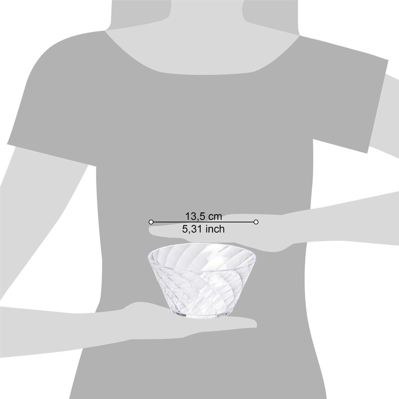 Omada Design Bowl for Kitchen with Diamond Effect Transparent Acrylic