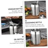 Mobestech Stainless Steel Oil Jars for Kitchen Ml Seasoning Bottle